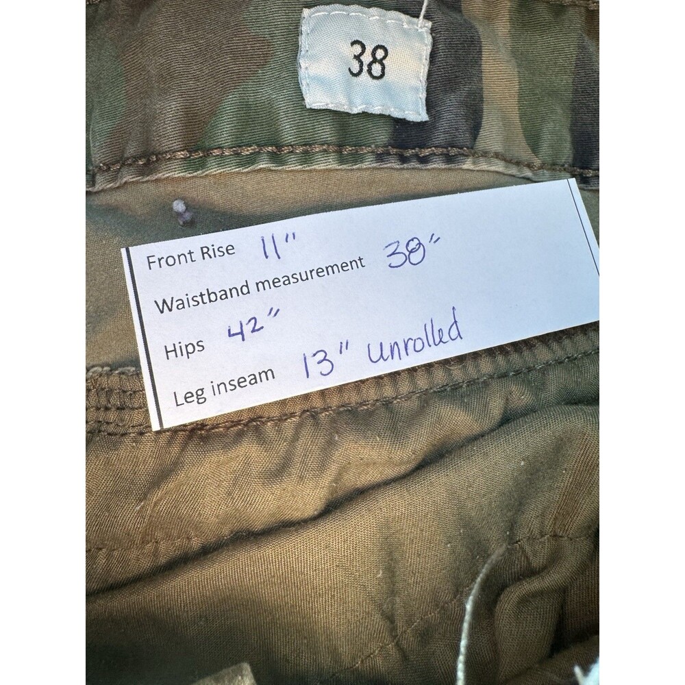 Smoke Rise Cargo Shorts Mens 38 Camo 13” Inseam Utility Jorts Twill Gorpcore - Picture 11 of 12